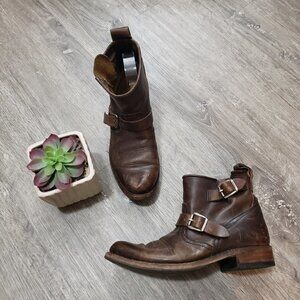 Sendra Carol Barbados Ankle Booties Side Buckle Harness Sz 8.5